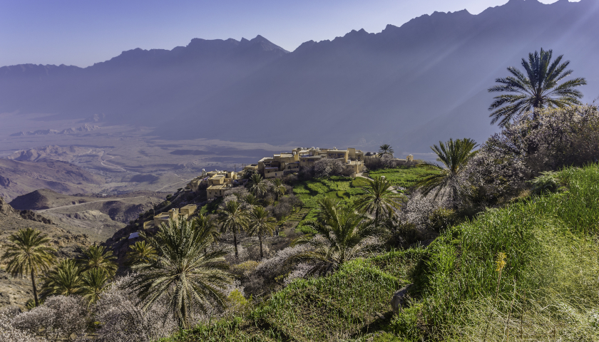 Village de Wakan dans les montagnes de Hajar. Photo © Ministry of Heritage & Tourism Sultanate of Oman Village de Wakan dans les montagnes de Hajar. Photo © Ministry of Heritage & Tourism Sultanate of Oman